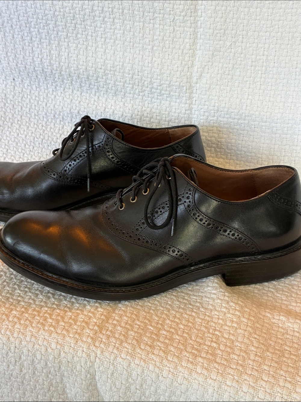 Vintage Signature Series Johnston & Murphy Brown Leather Wingtip Derby Shoes